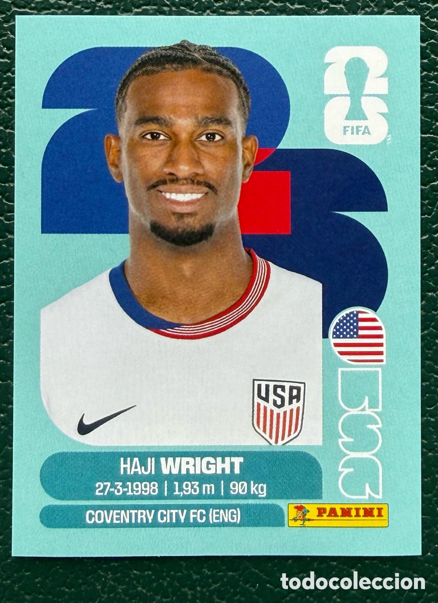 Cromos de f&uacute;tbol: USA 19 HAJI WRIGHT ESTADOS UNIDOS CROMOS ALBUM FIFA WORLD CUP MUNDIAL 2026 PANINI