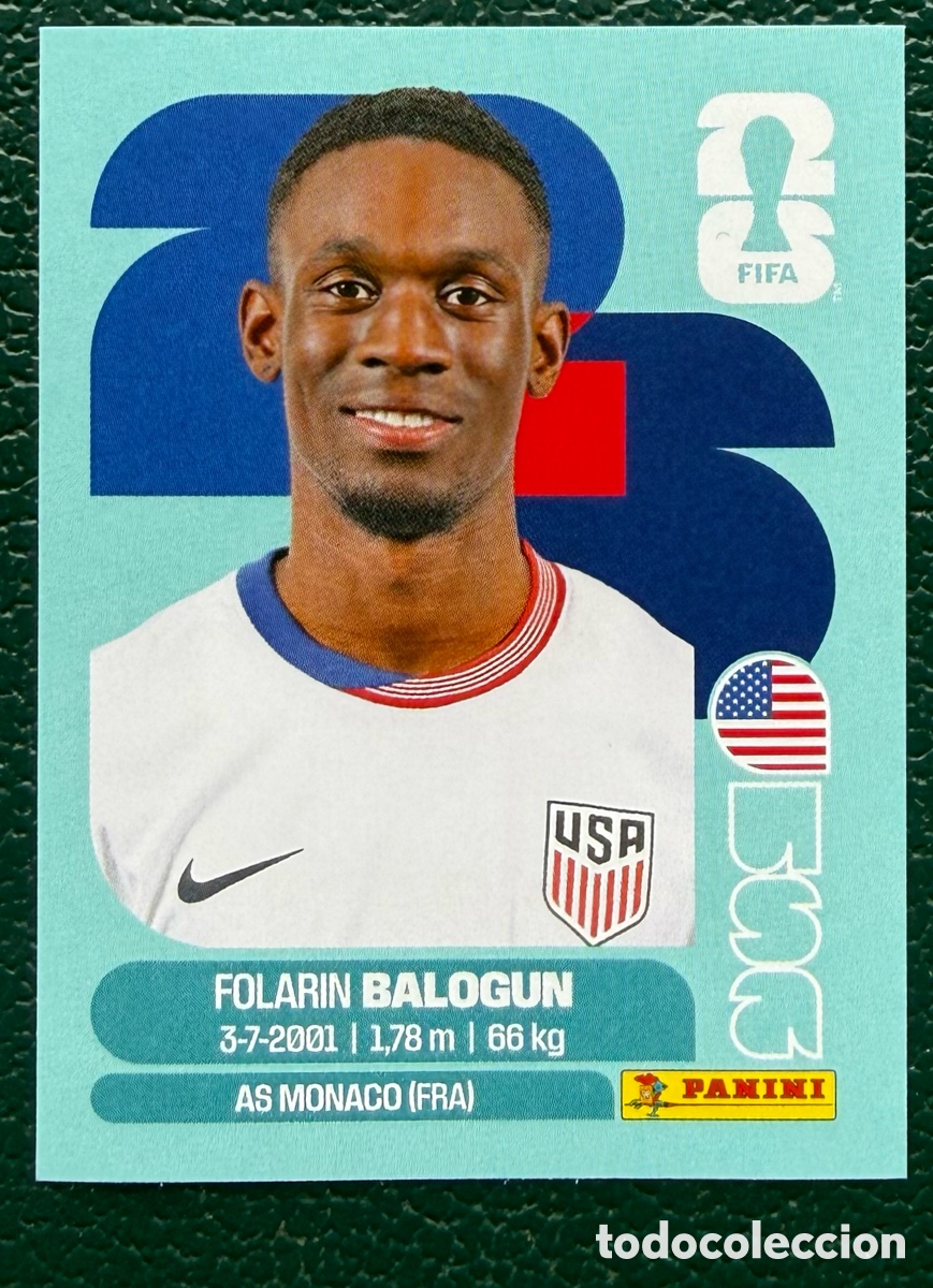 Cromos de f&uacute;tbol: USA 20 FOLARIN BALOGUN ESTADOS UNIDOS CROMOS ALBUM FIFA WORLD CUP MUNDIAL 2026 PANINI