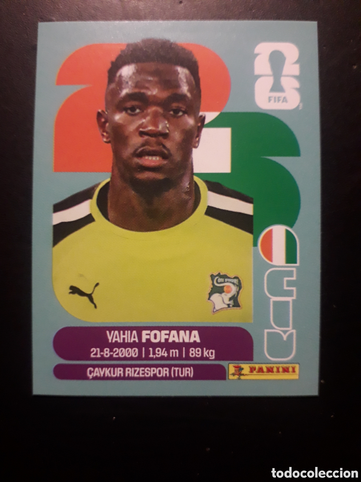 Cromos de f&uacute;tbol: FOFANA COSTA DE MARFIL CIV 2 MUNDIAL F&Uacute;TBOL 2026 FIFA WORLD CUP PANINI SIN PEGAR PEDIDO M&Iacute;NIMO 3&euro;