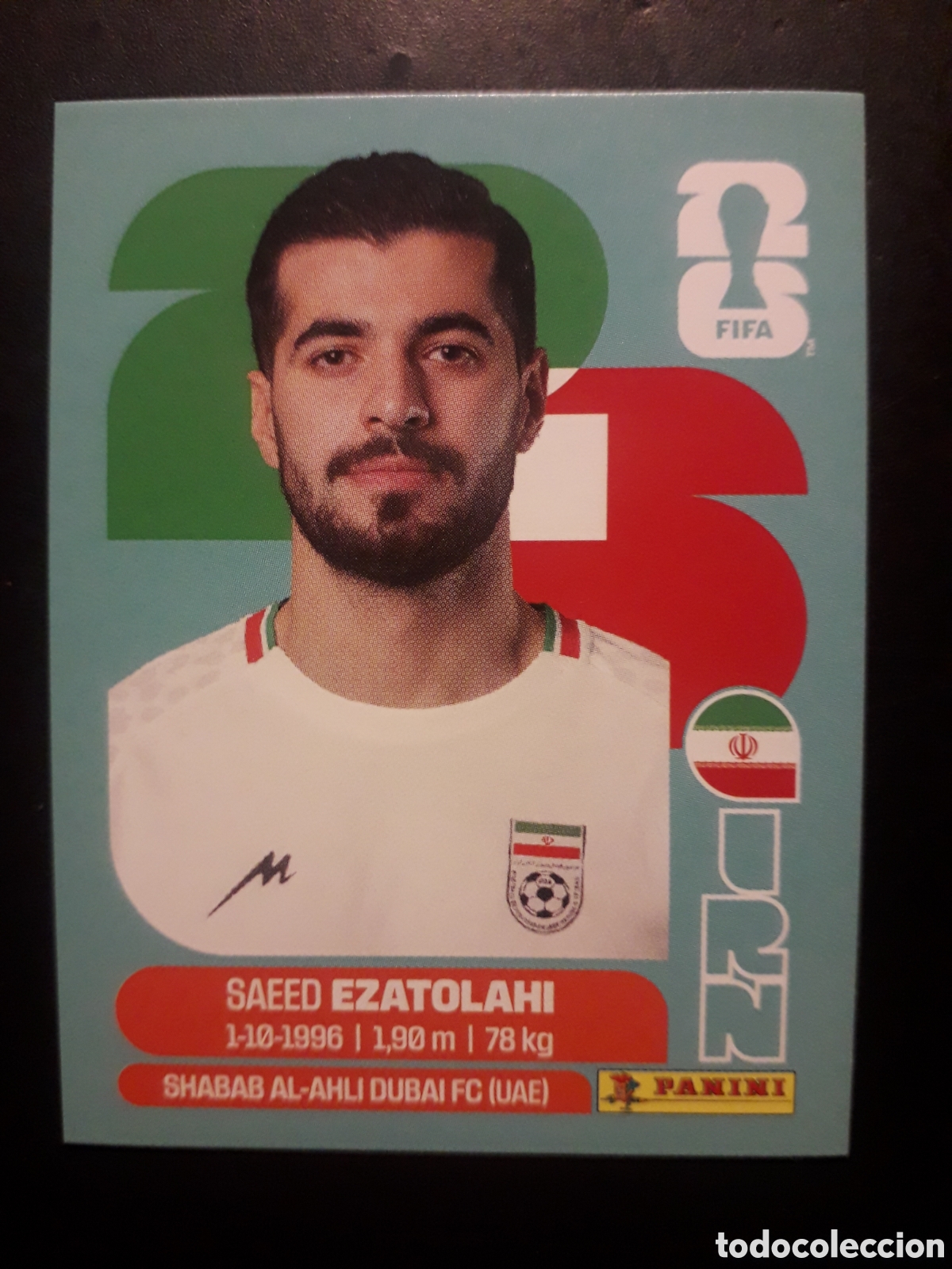 Cromos de f&uacute;tbol: EZATOLAHI IR&Aacute;N IRN 11 MUNDIAL F&Uacute;TBOL 2026 FIFA WORLD CUP PANINI SIN PEGAR PEDIDO M&Iacute;NIMO 3&euro;