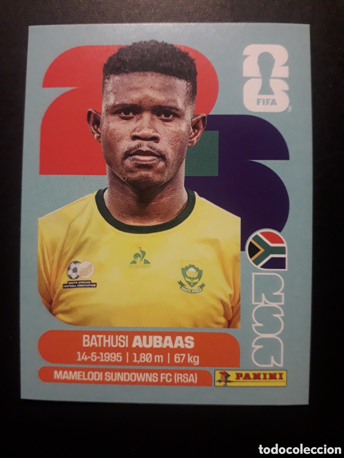 Cromos de f&uacute;tbol: AUBAAS SUD&Aacute;FRICA RSA 14 MUNDIAL F&Uacute;TBOL 2026 FIFA WORLD CUP PANINI SIN PEGAR PEDIDO M&Iacute;NIMO 3&euro;.