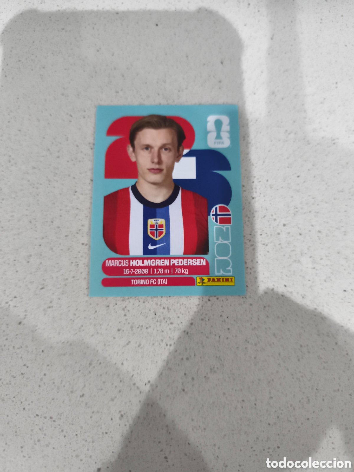 Cromos de f&uacute;tbol: CROMO N&Uacute;MERO 6 PEDERSEN NORUEGA. MUNDIAL 2026. PANINI.