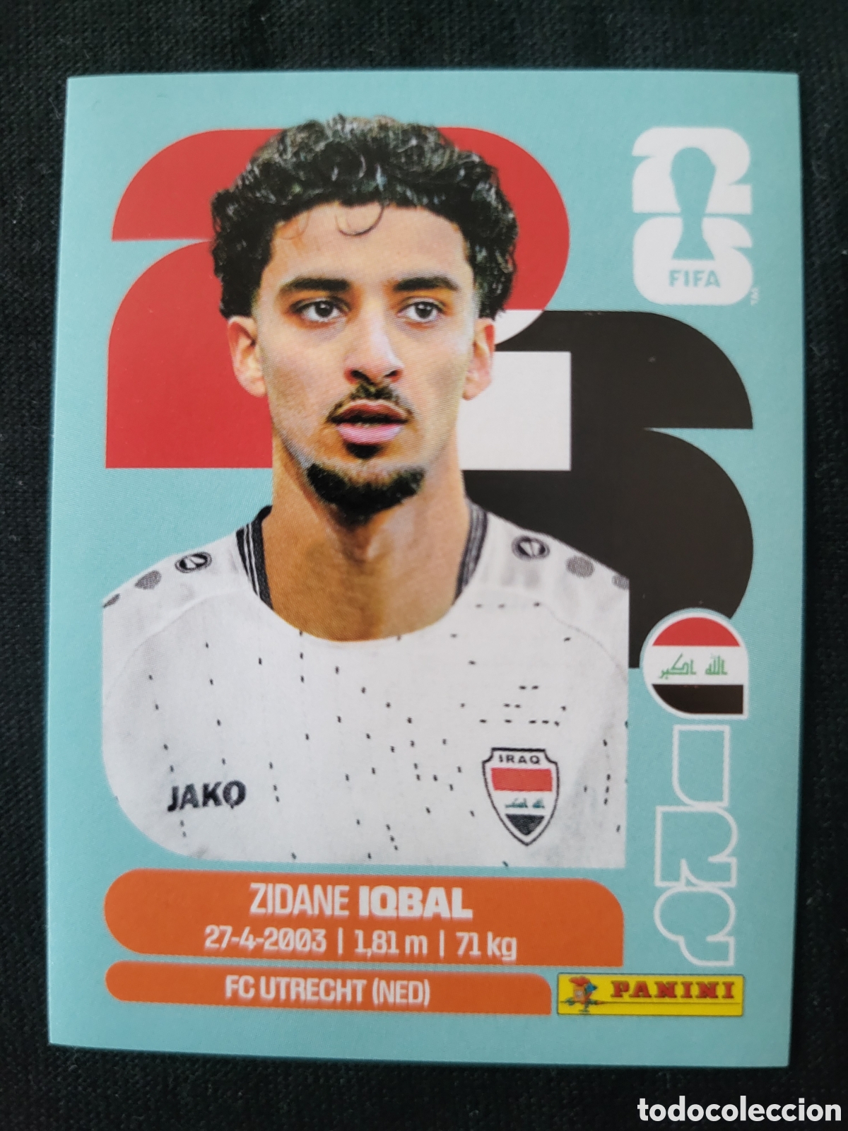 Cromos de f&uacute;tbol: IRQ 9 Zidane Iqbal [Sticker] / FIFA World Cup 2026