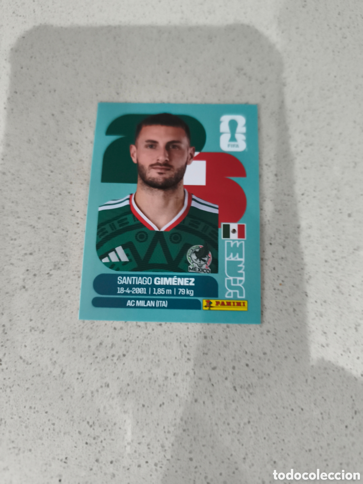 Cromos de f&uacute;tbol: CROMO N&Uacute;MERO 16 GIM&Eacute;NEZ M&Eacute;XICO. MUNDIAL 2026. PANINI.