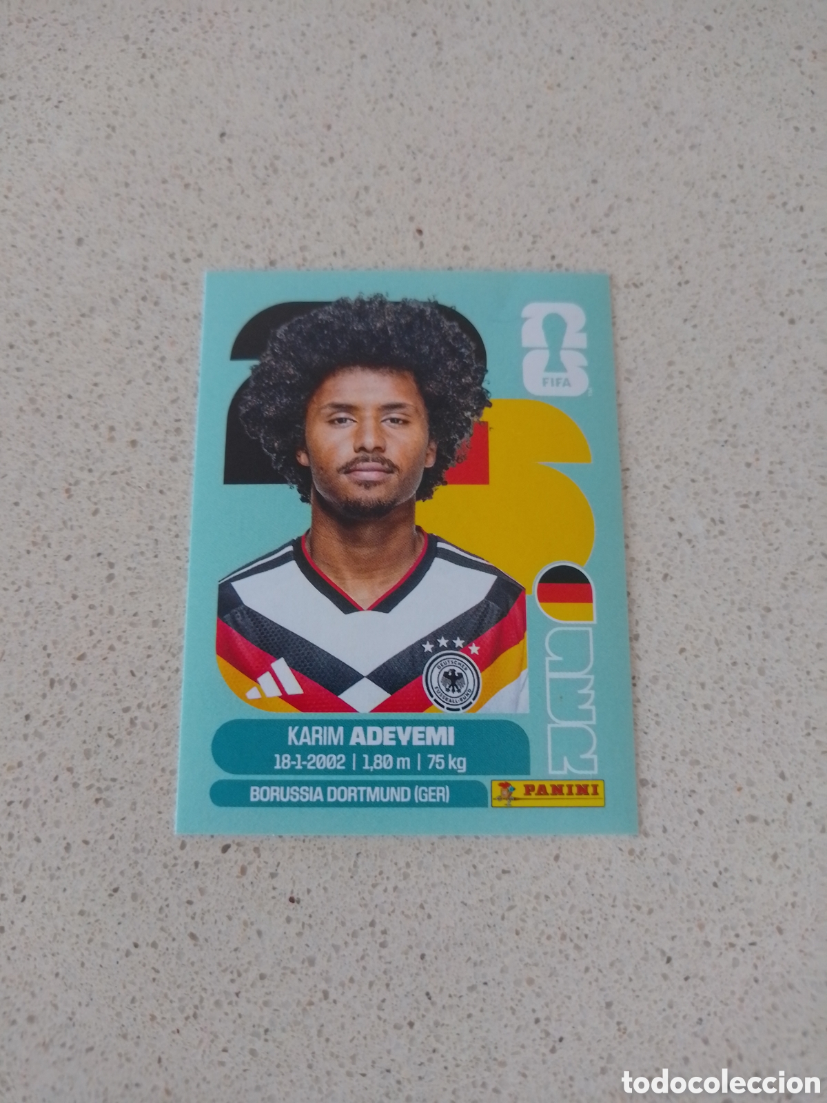 Football Stickers: CROMO NUMERO 19 ADEYEMI ALEMANIA. MUNDIAL 2026. PANINI.