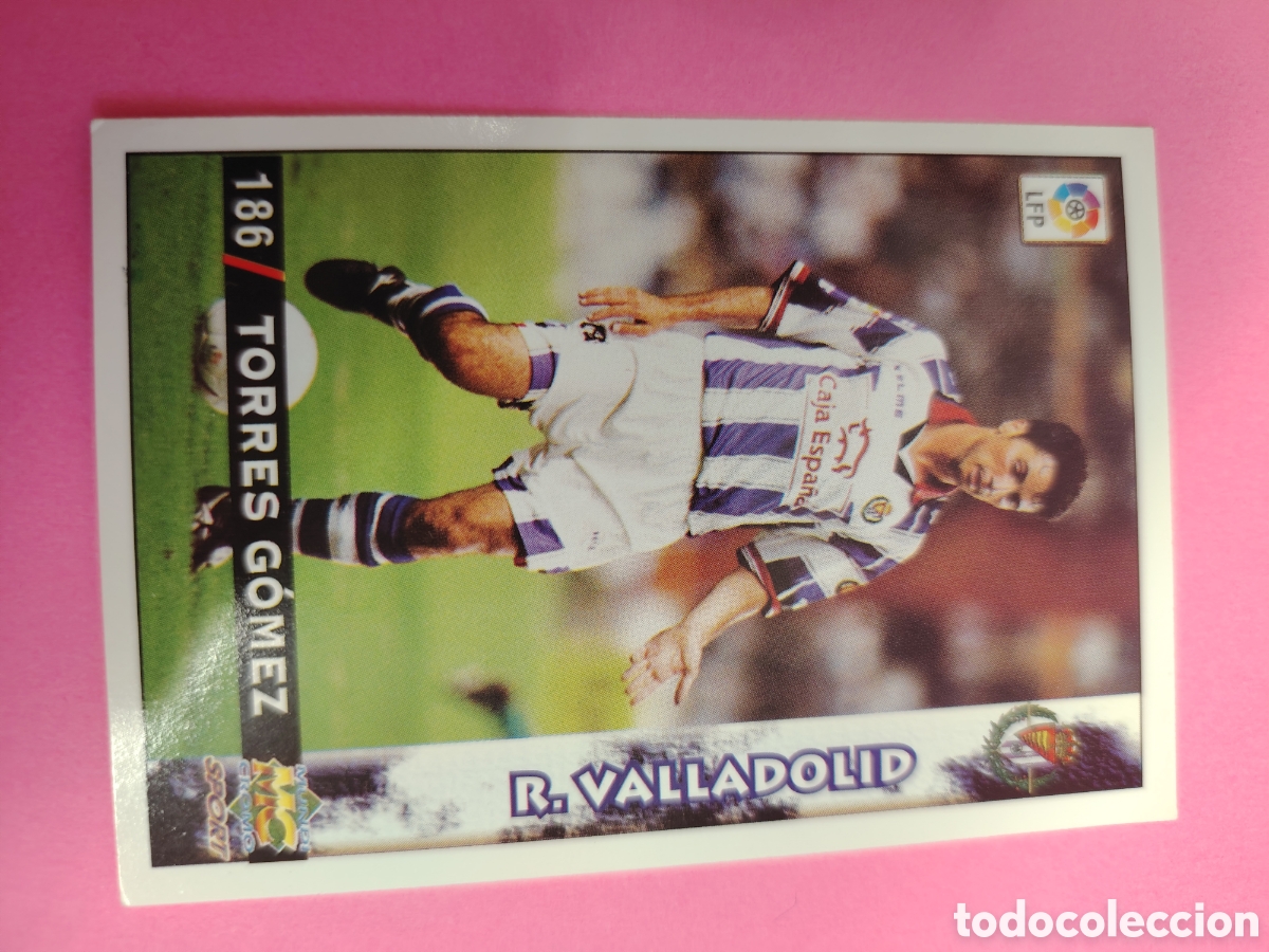 Cromos de f&uacute;tbol: VALLADOLID-N&deg;186-TORRES GOMEZ-MUNDICROMO FICHAS DE LA LIGA 1998 1999 98 99