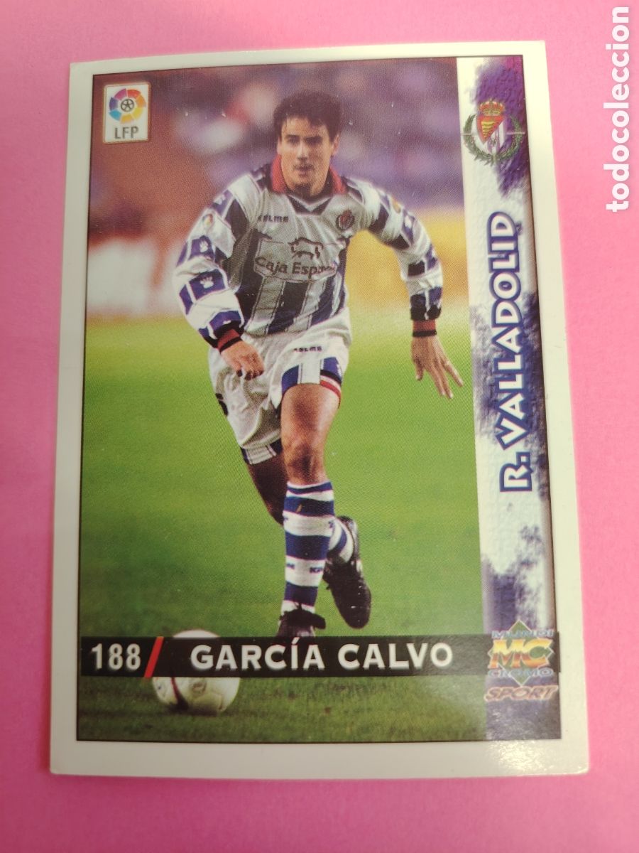 Figurine di Calcio: VALLADOLID-N&deg;188-GARCIA CALVO-MUNDICROMO FICHAS DE LA LIGA 1998 1999 98 99