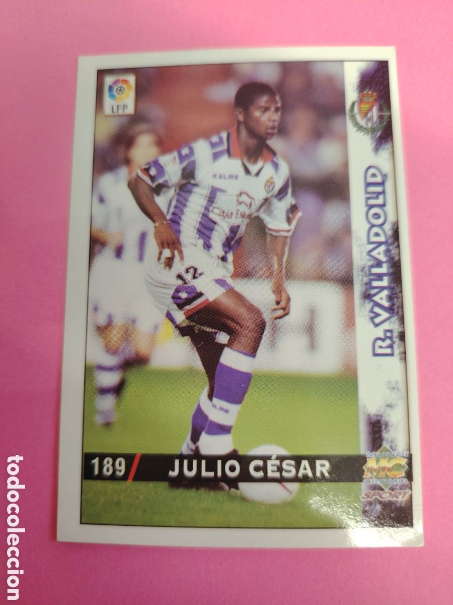 Figurine di Calcio: VALLADOLID-N&deg;189-JULIO CESAR-MUNDICROMO FICHAS DE LA LIGA 1998 1999 98 99