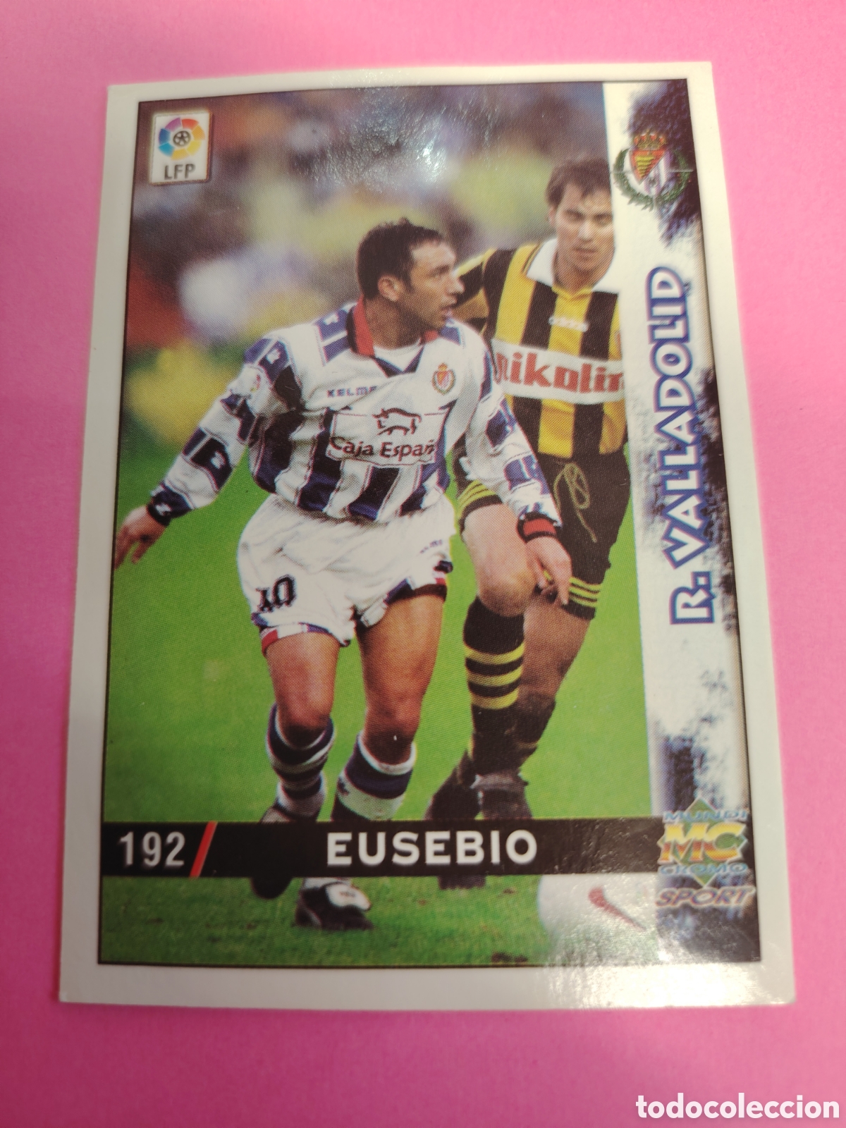 Figurine di Calcio: VALLADOLID-N&deg;192-EUSEBIO-MUNDICROMO FICHAS DE LA LIGA 1998 1999 98 99