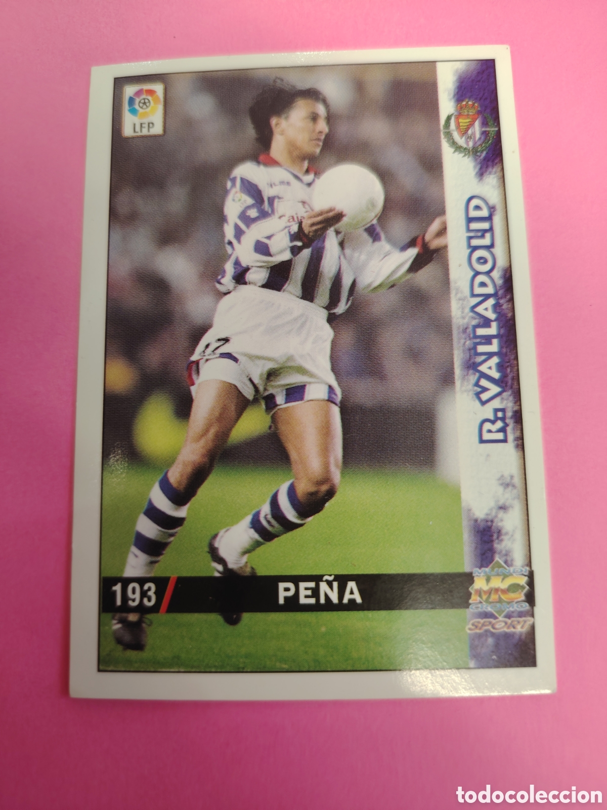 Figurine di Calcio: VALLADOLID-N&deg;193-PE&Ntilde;A-MUNDICROMO FICHAS DE LA LIGA 1998 1999 98 99