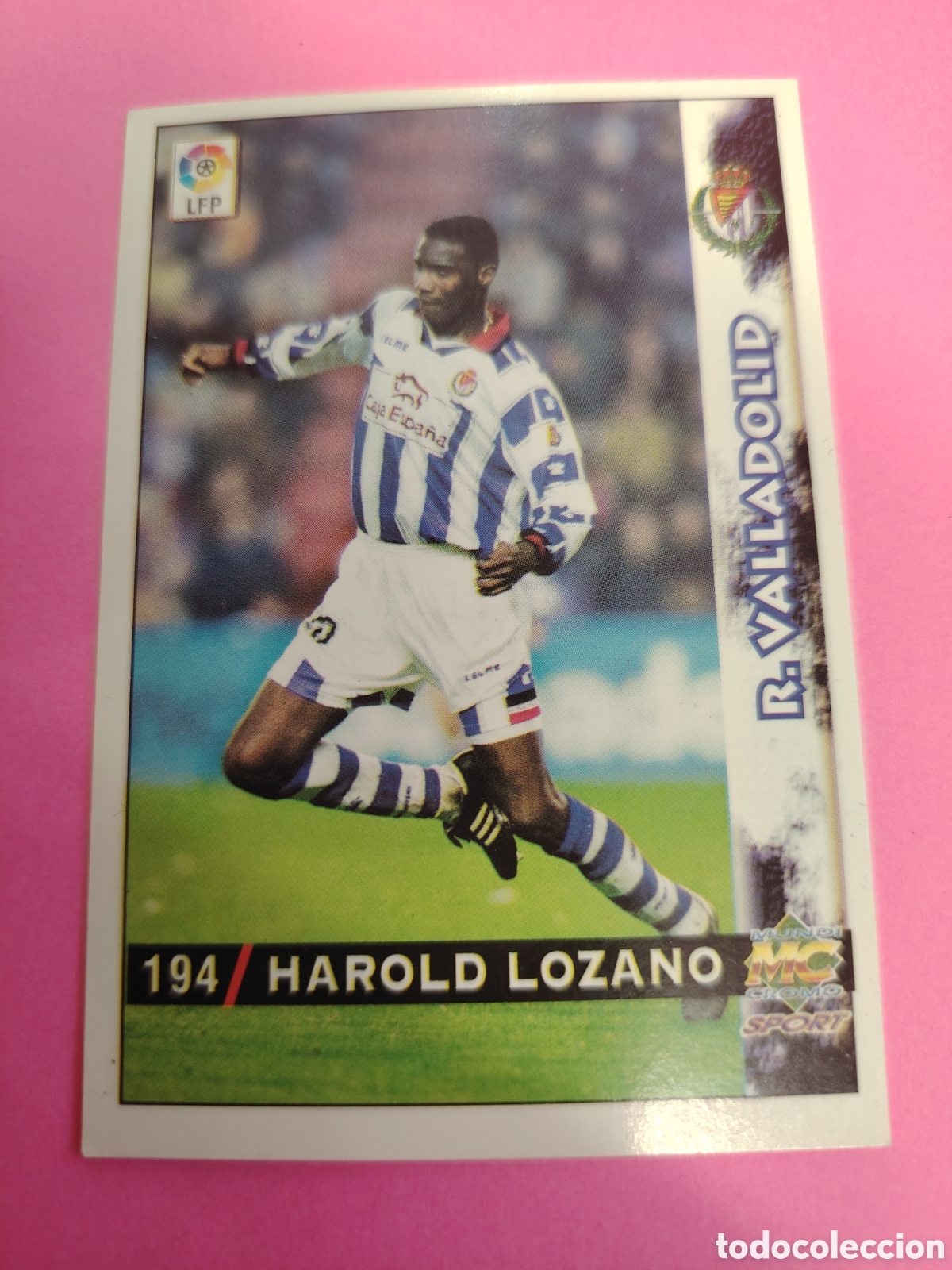 Cromos de f&uacute;tbol: VALLADOLID-N&deg;194-HAROLD LOZANO-MUNDICROMO FICHAS DE LA LIGA 1998 1999 98 99