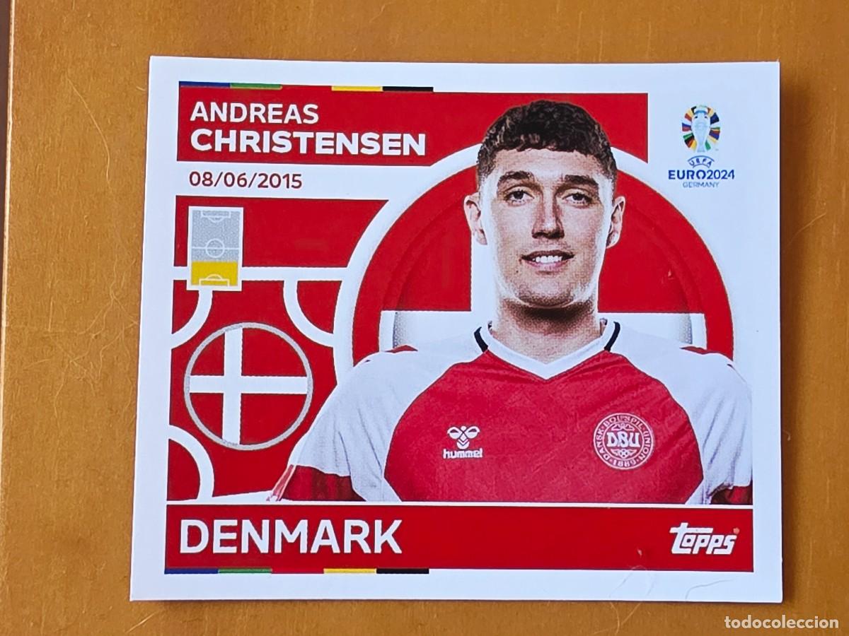 Cromos de f&uacute;tbol: DEN 5 Andreas Christensen, Dinamarca, Topps UEFA Euro 2024, Eurocopa Germany 24 sticker