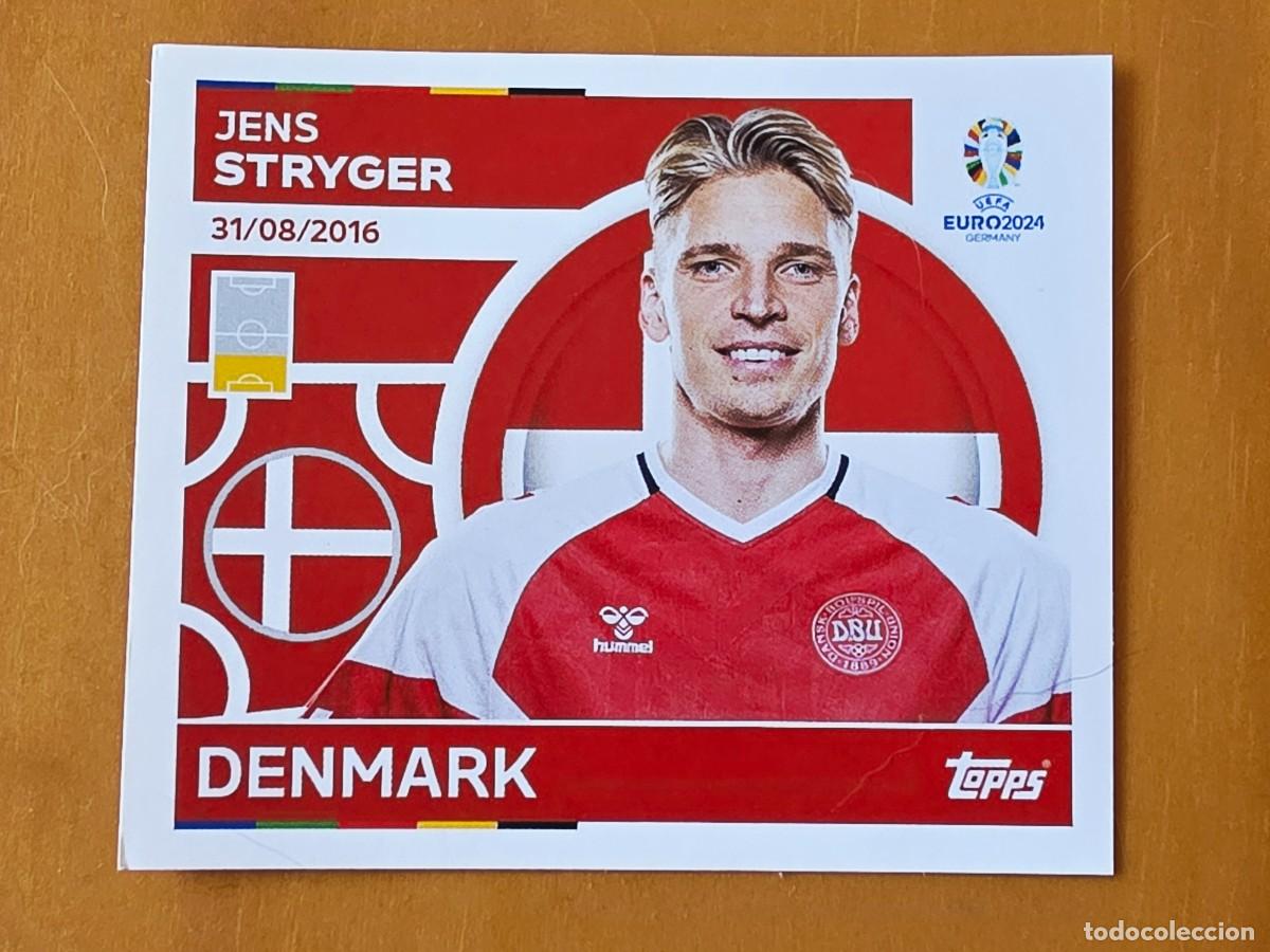 Cromos de f&uacute;tbol: DEN 9 Jens Stryger, Dinamarca, Topps UEFA Euro 2024, Eurocopa Germany 24 sticker