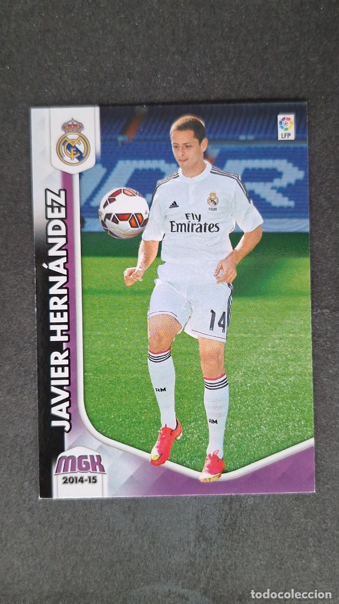 Cromos de f&uacute;tbol: L1 JAVIER HERNANDEZ REAL MADRID NUEVA FICHA 248 BIS PANINI MEGACRACKS 2014 2015 14 15