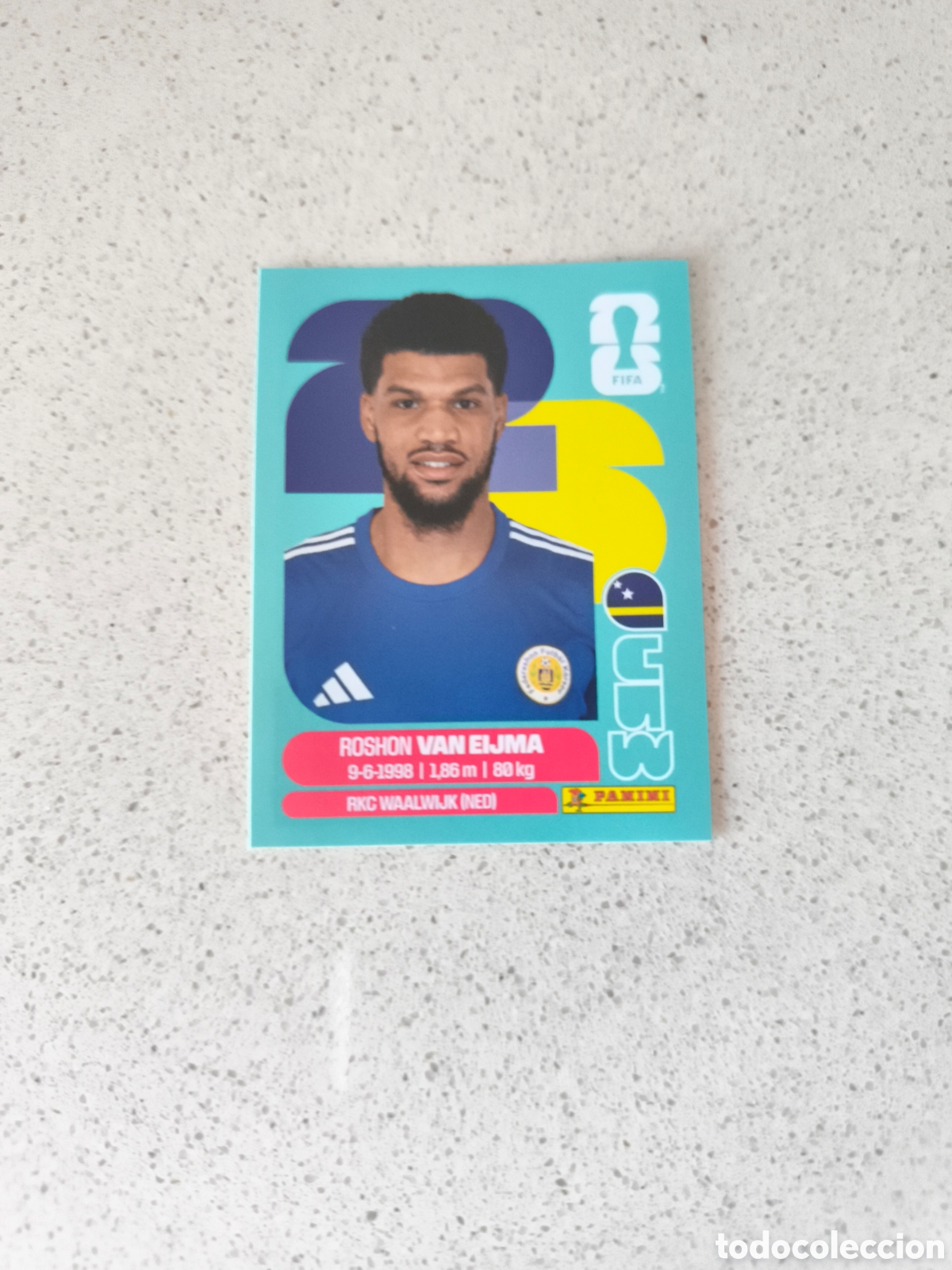 Football Stickers: CROMO N&Uacute;MERO 7 VAN EIJMA CURAZAO. MUNDIAL 2026. PANINI.