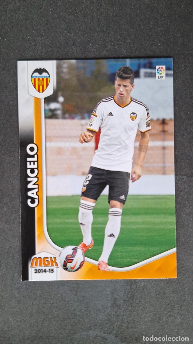 Cromos de f&uacute;tbol: L1 CANCELO VALENCIA C. F. NUEVA FICHA 328 BIS PANINI MEGACRACKS 2014 2015 14 15