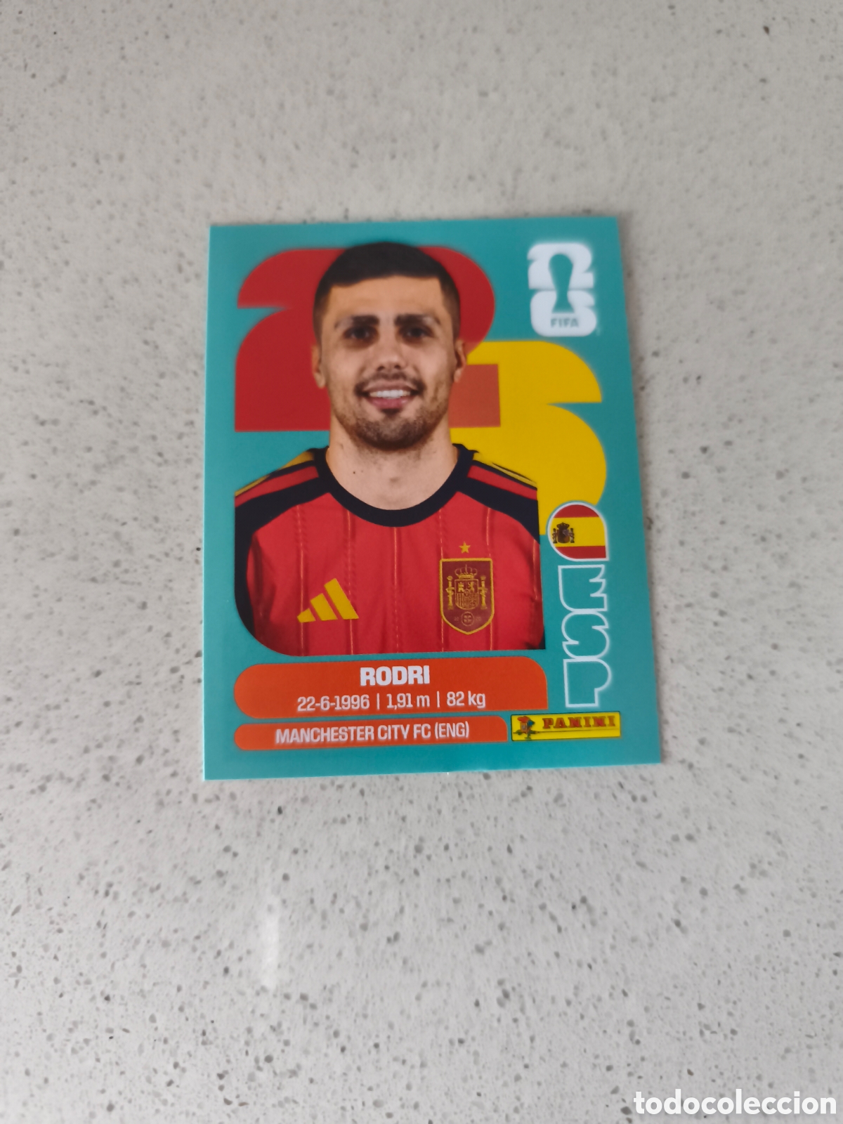 Cromos de f&uacute;tbol: CROMO N&Uacute;MERO 10 RODRI ESPA&Ntilde;A. MUNDIAL 2026. PANINI.