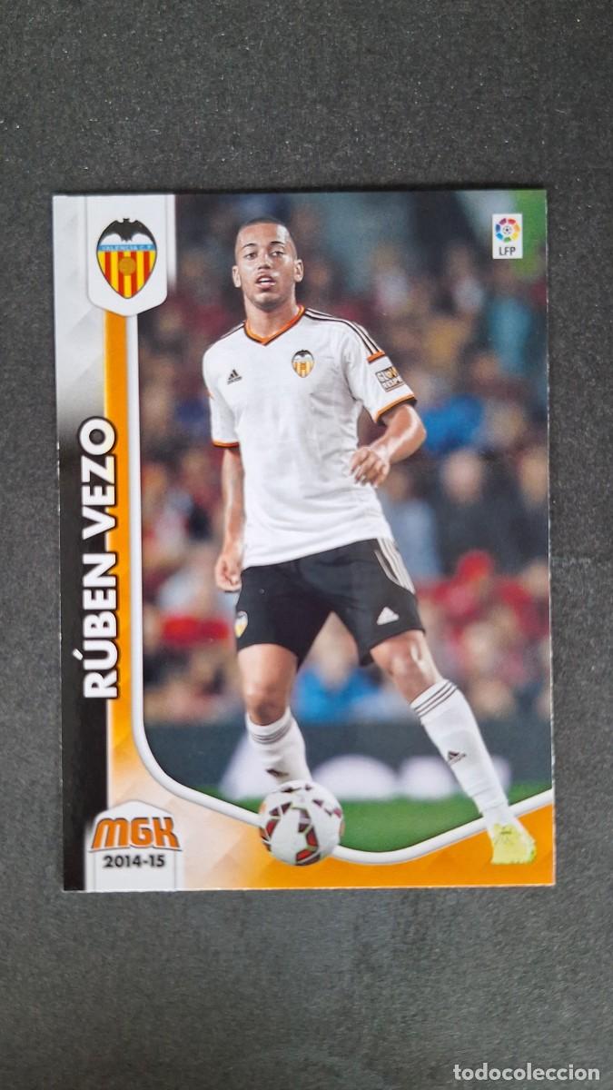 Cromos de f&uacute;tbol: L1 RUBEN VEZO VALENCIA C. F. NUEVA FICHA 329 BIS PANINI MEGACRACKS 2014 2015 14 15