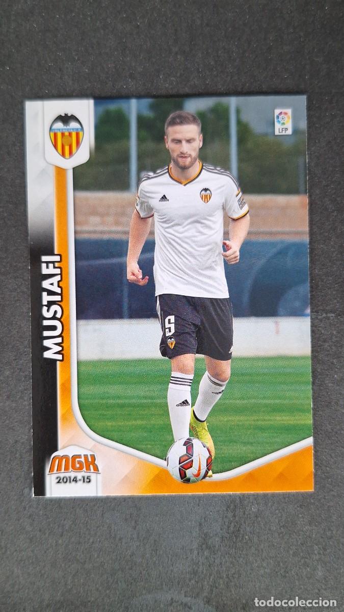 Cromos de f&uacute;tbol: L1 MUSTAFI VALENCIA C. F. NUEVA FICHA 330 BIS PANINI MEGACRACKS 2014 2015 14 15