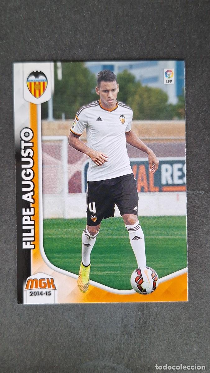 Cromos de f&uacute;tbol: L1 FILIPE AUGUSTO VALENCIA C. F. NUEVA FICHA 334 BIS PANINI MEGACRACKS 2014 2015 14 15