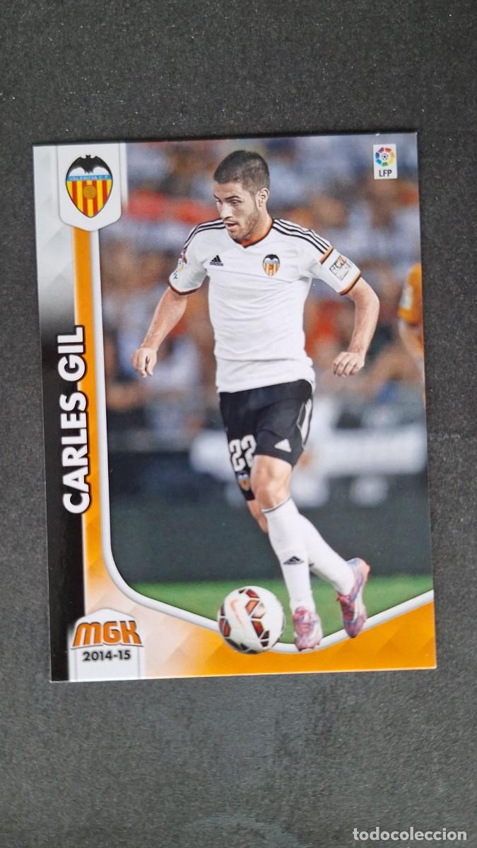 Cromos de f&uacute;tbol: L1 CARLES GIL VALENCIA C. F. NUEVA FICHA 341 BIS PANINI MEGACRACKS 2014 2015 14 15