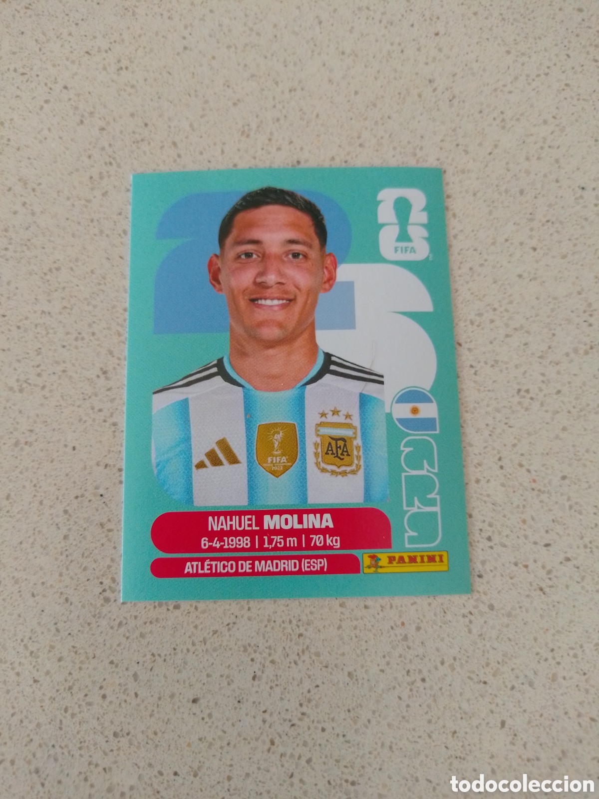 Cromos de f&uacute;tbol: CROMO NUMERO 3 NAHUEL MOLINA ARGENTINA . MUNDIAL 2026. PANINI.