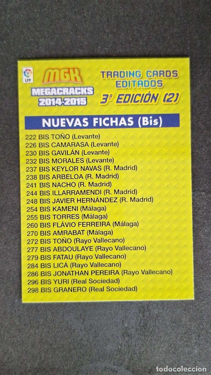 Cromos de f&uacute;tbol: L1 INDICE 3&ordf; EDICION (2) PANINI MEGACRACKS 2014 2015 14 15