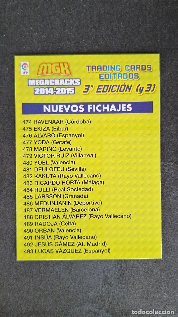 Cromos de f&uacute;tbol: L1 INDICE 3&ordf; EDICION (3) PANINI MEGACRACKS 2014 2015 14 15
