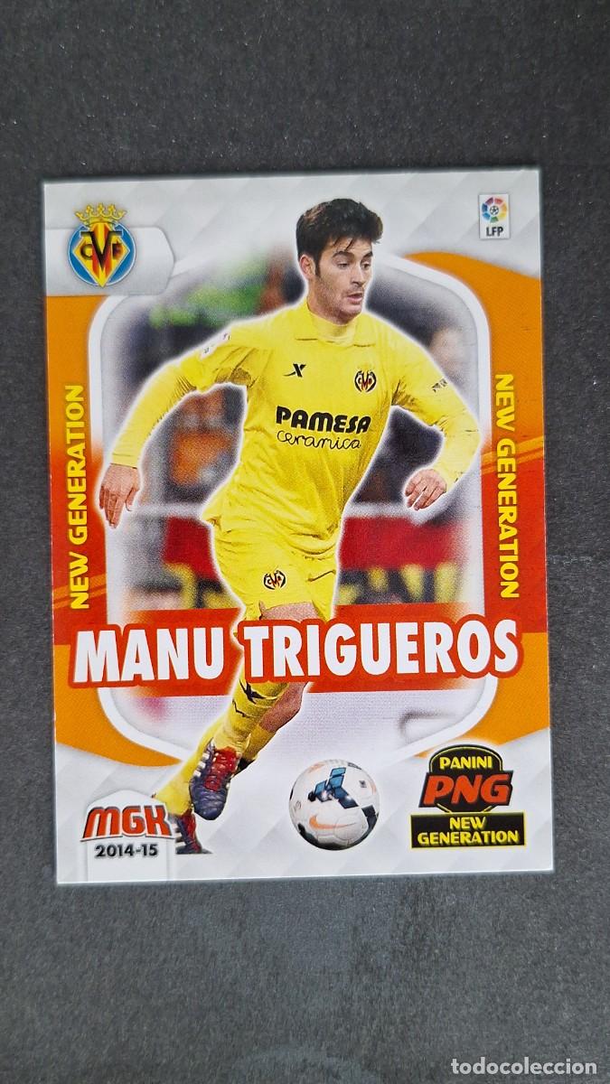 Cromos de f&uacute;tbol: L1 MANU TRIGUEROS VILLARREAL C. F. NEW GENERATION 371 PANINI MEGACRACKS 2014 2015 14 15