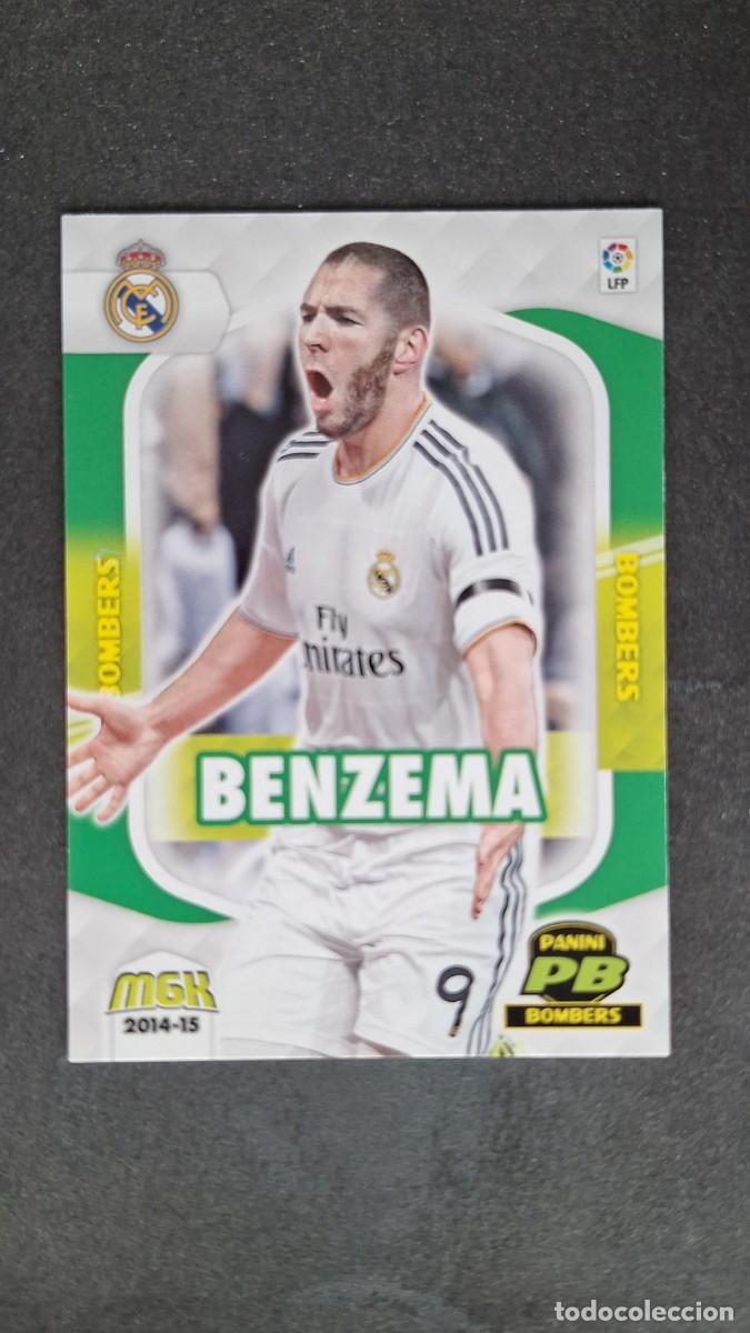 Cromos de f&uacute;tbol: L1 BENZEMA REAL MADRID BOMBERS 410 PANINI MEGACRACKS 2014 2015 14 15