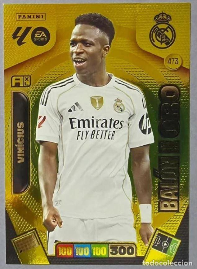 Cromos de f&uacute;tbol: Vinicius #473 Balon de Oro Real Madrid Adrenalyn XL Liga 2025 2026