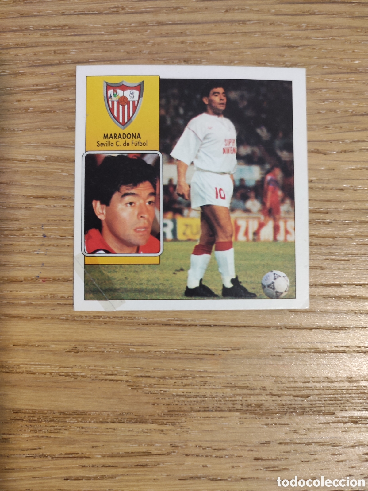Cromos de f&uacute;tbol: Maradona Coloca Liga Este 92 93 Sevilla Nunca pegado leer descripci&oacute;n