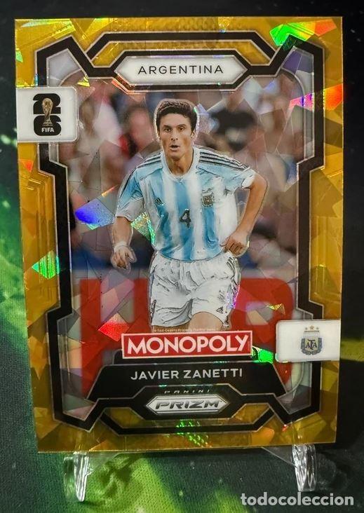 Cromos de Futebol: Javier Zanetti #5 Argentina Cracked Ice Prizm Monopoly Panini FIFA World Cup