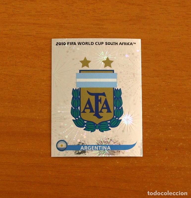 Cromos de Futebol: Argentina -107 Escudo -Mundial South Africa 2010 FIFA World Cup-Editorial Panini-Nunca Pegado