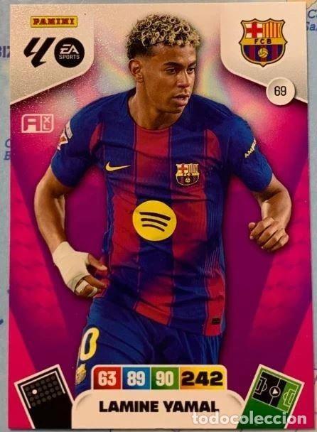 Fu&szlig;ball-Sticker: Lamine Yamal #69 FC Barcelona Panini Adrenalyn XL 2025 2026