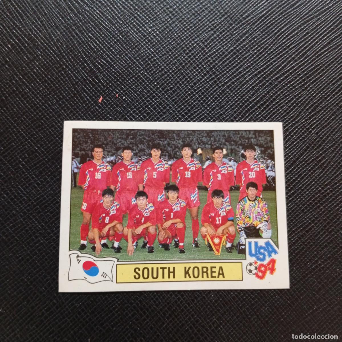 Cromos de f&uacute;tbol: 219 ALINEACION KOREA PANINI MUNDIAL USA 94 CROMO FUTBOL 1994 - SIN PEGAR - A57 PG280
