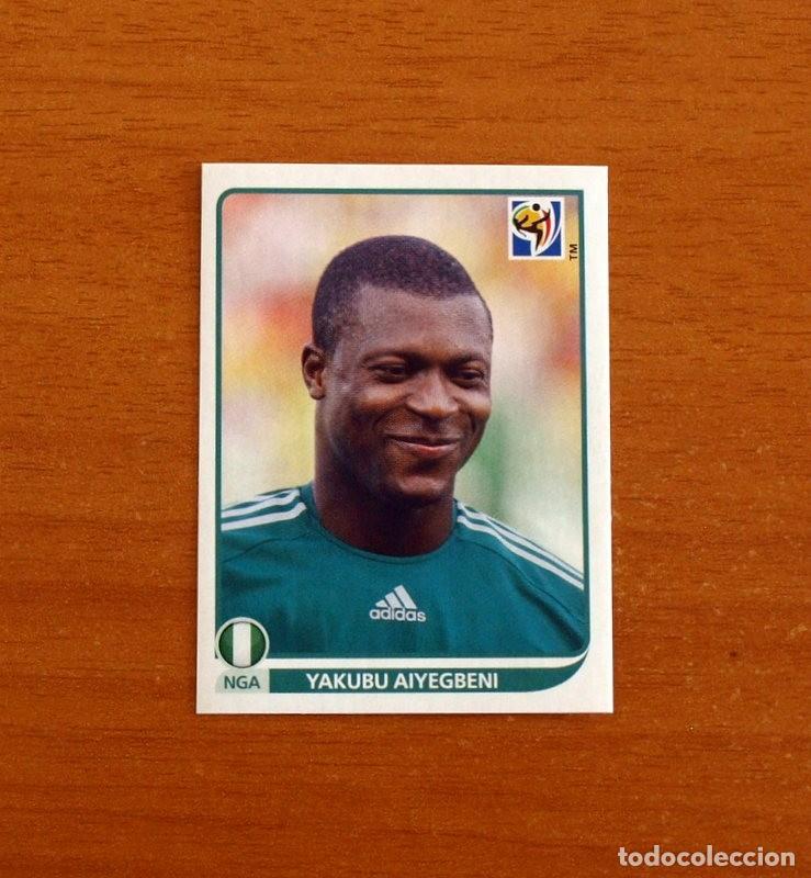 Football Stickers: Nigeria -143 Yakubu Aiyegbeni-Mundial South Africa 2010 FIFA World Cup-Editorial Panini-Nunca Pegado