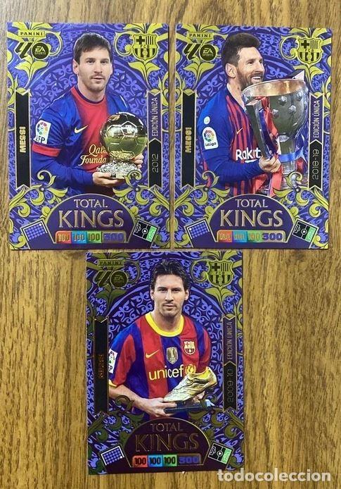 Cromos de Futebol: Lionel Messi Dream Box Total Kings Rare Adrenalyn XL 2025-2026 Barcelona Lote 3 cartas