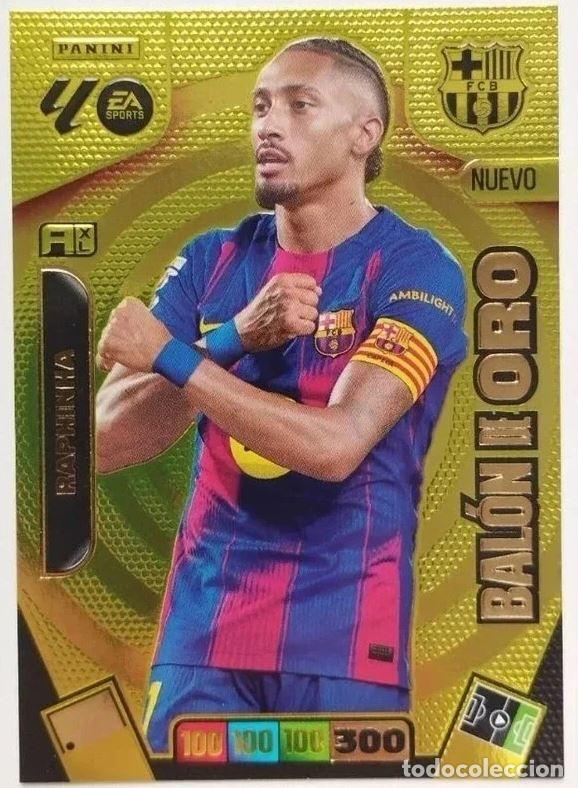 Cromos de f&uacute;tbol: Raphinha FC Barcelona Balon de Oro Dream Box Panini Adrenalyn 2025 2026