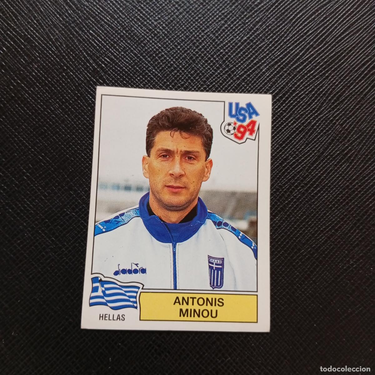 Cromos de f&uacute;tbol: 264 ANTONIS MINOU GRECIA PANINI MUNDIAL USA 94 CROMO FUTBOL 1994 - SIN PEGAR - A57 PG307