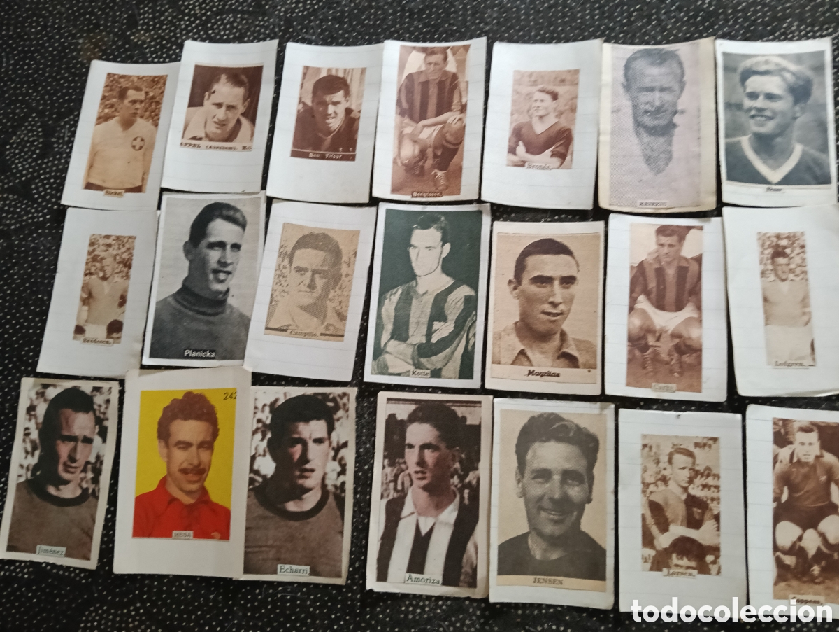 Cromos de f&uacute;tbol: Lote de 21 - Equipos variados de Futbol selecci&oacute;n de jugadores con nombres, todos son recortes muy b