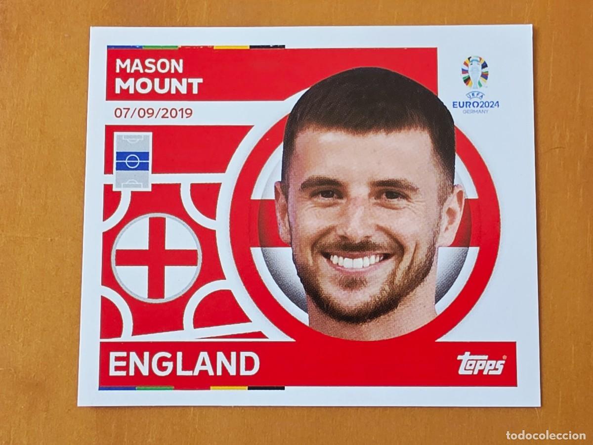 Cartes &agrave; collectionner de Football: ENG 17 Mason Mount, Inglaterra, Topps UEFA Euro 2024, Eurocopa Germany 24 sticker