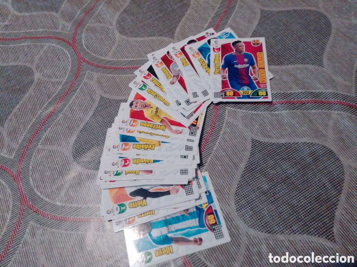 Cartes &agrave; collectionner de Football: Super lote 28 cromos nuevos fichajes adrenalyn xl 2017 18 todos diferentes