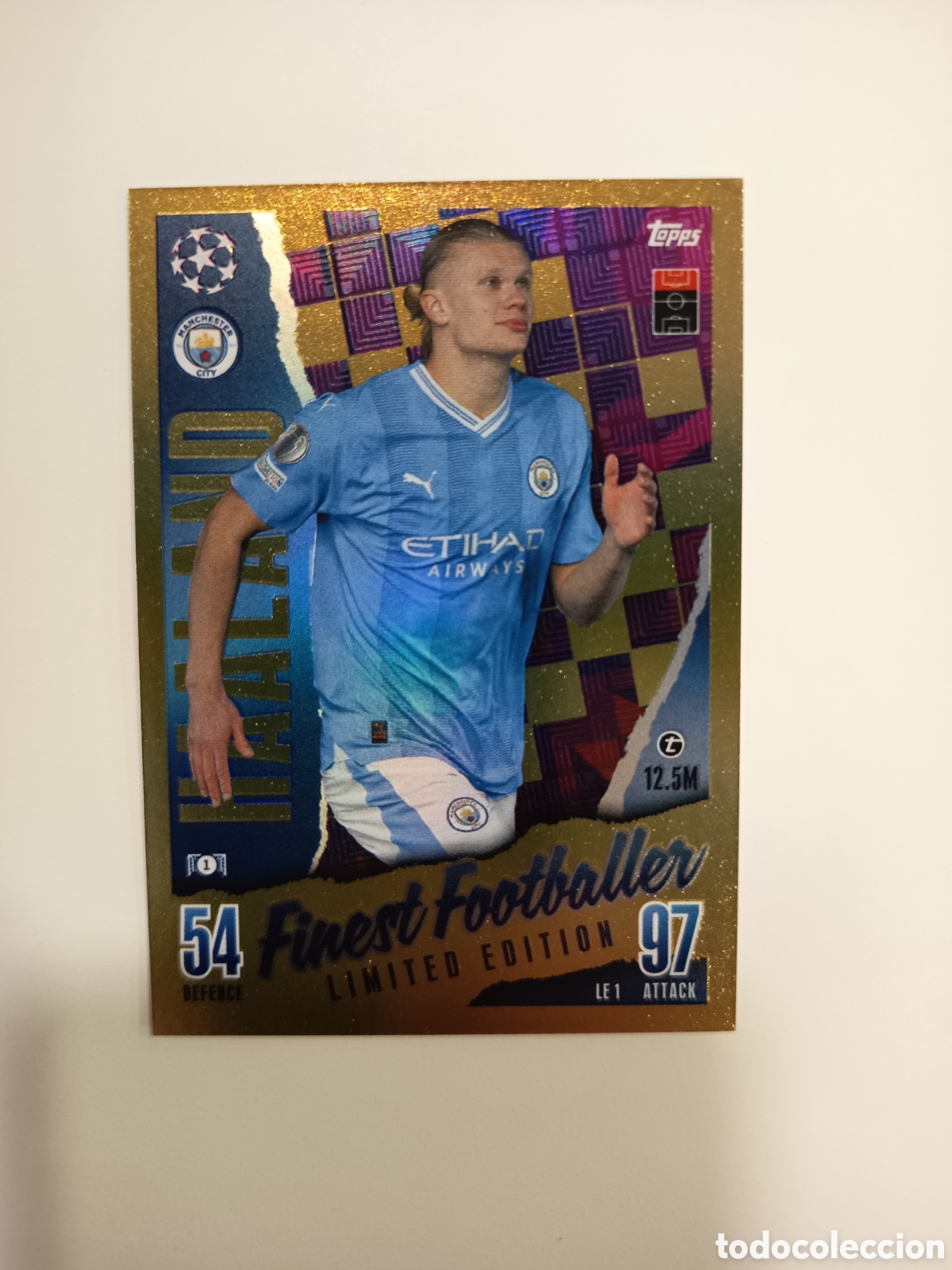 Cartes &agrave; collectionner de Football: Limited Editi&oacute;n HAALAND MANCHESTER CITY TOPPS MATCH ATTAX 2023-24 2023 2024