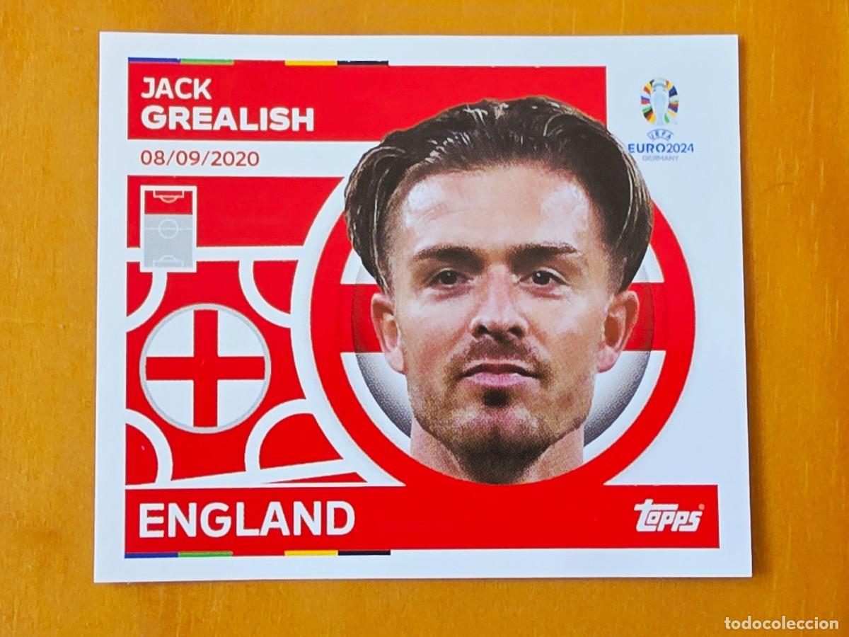 Figurine di Calcio: ENG 19 Jack Grealish, Inglaterra, Topps UEFA Euro 2024, Eurocopa Germany 24 sticker