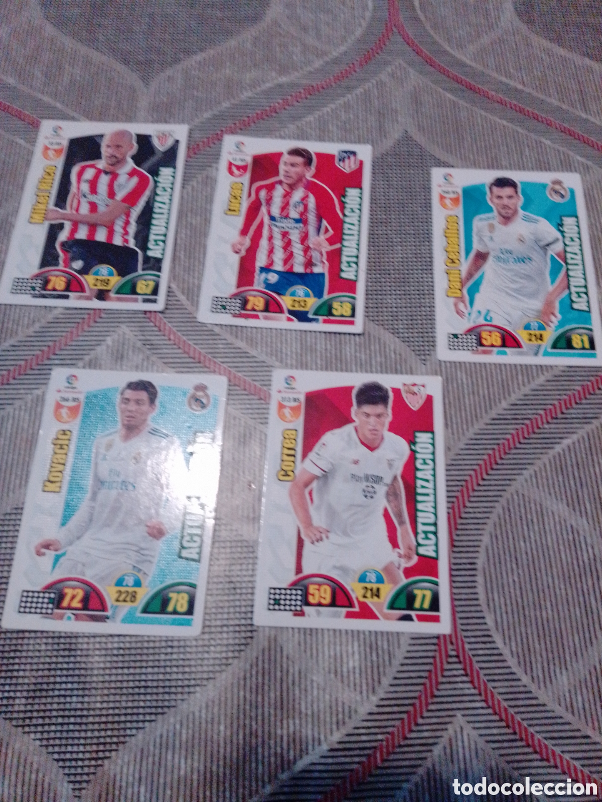 Cartes &agrave; collectionner de Football: Mini lote 5 cromos actualizaci&oacute;n adrenalyn xl 2017 18