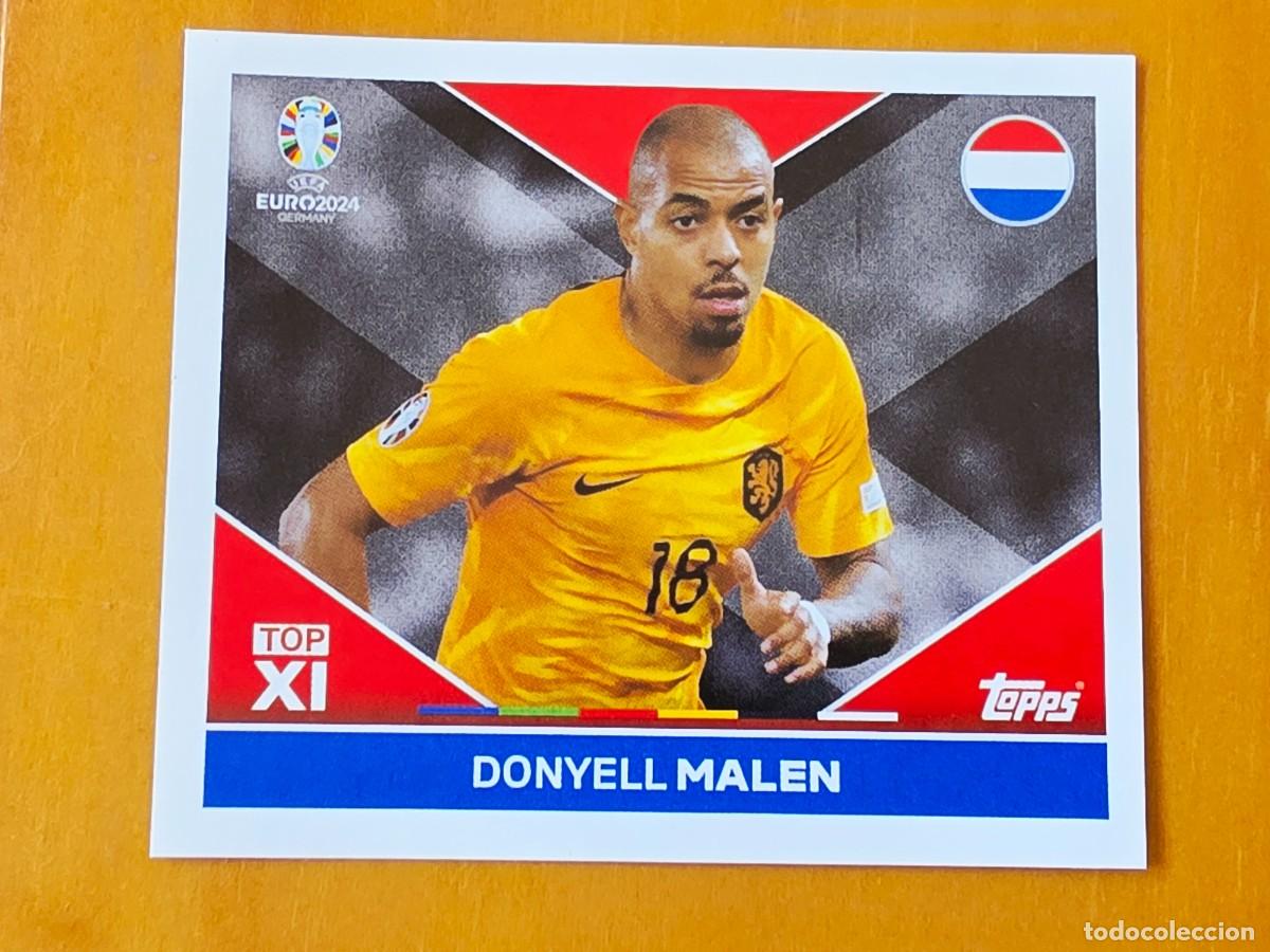 Football Stickers: NED TOP 2 Donyell Malen, Pa&iacute;ses Bajos Holanda, Topps UEFA Euro 2024, Eurocopa Germany 24 sticker