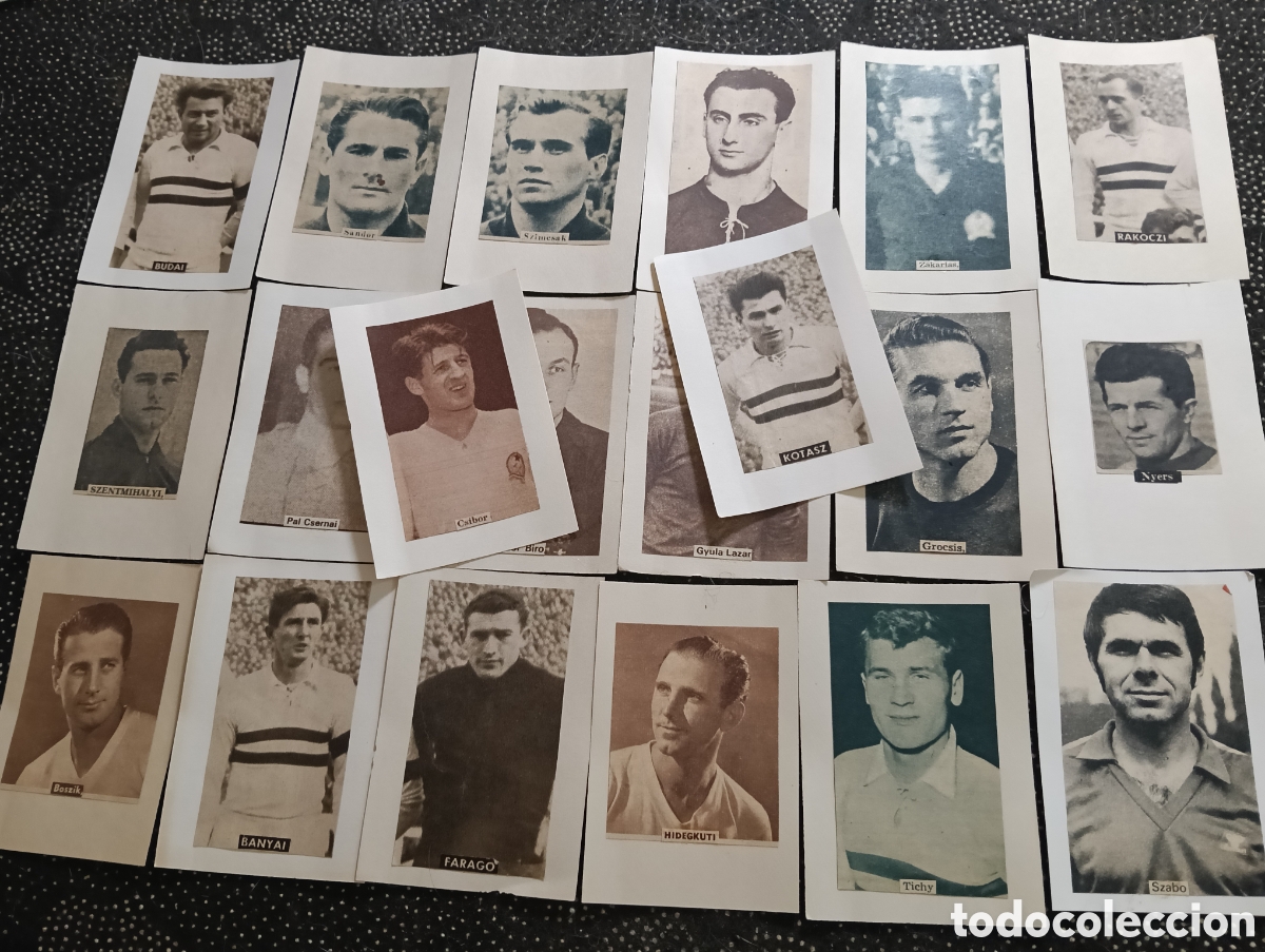 Cartes &agrave; collectionner de Football: Lote de 20 - Selecci&oacute;n de Hungria - Equipos variados de Futbol selecci&oacute;n de jugadores con nombres, t