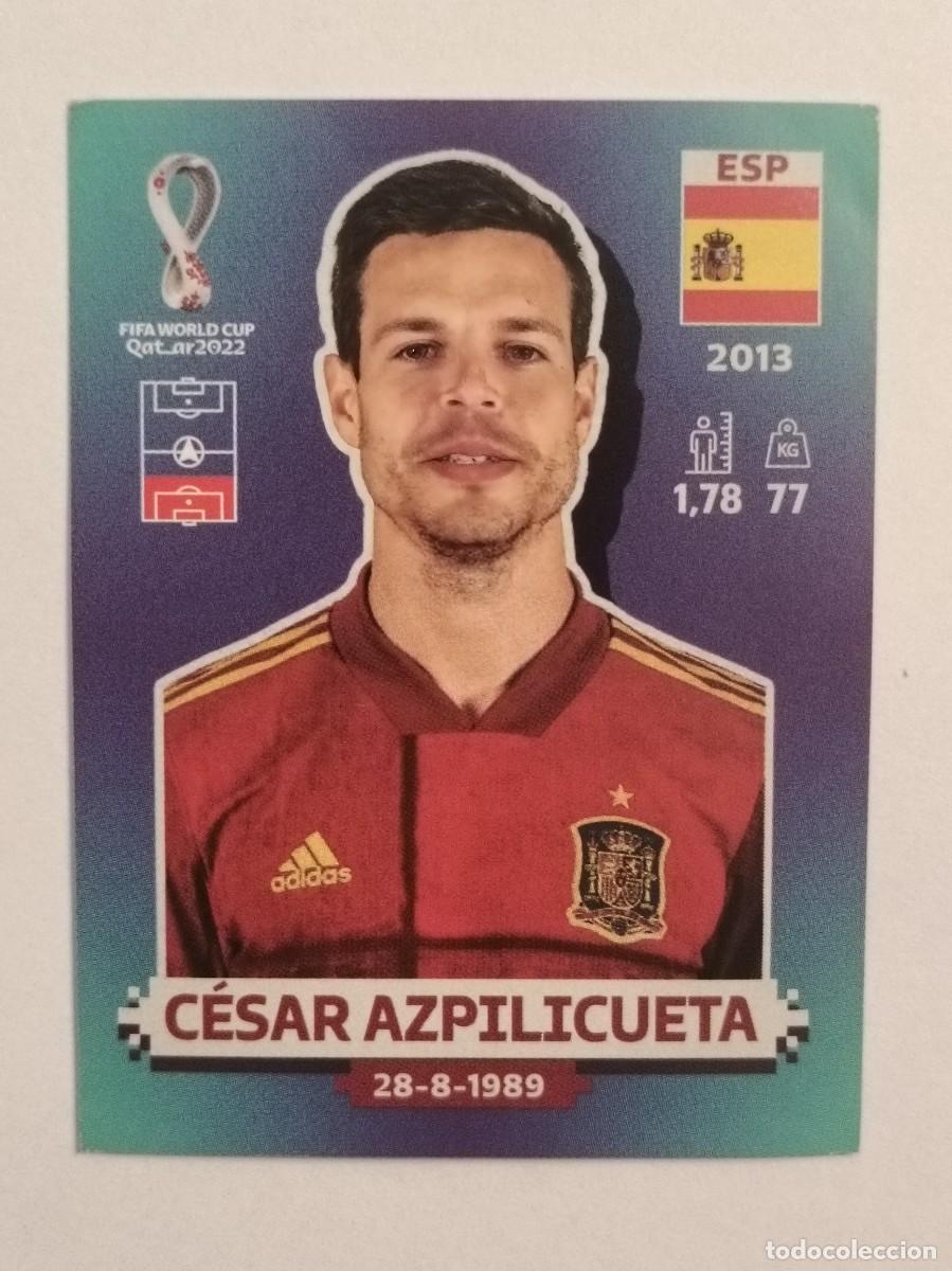 Cromos de Futebol: #ESP 5 CESAR AZPILICUETA (ESPA&Ntilde;A) MUNDIAL QATAR 2022 PANINI
