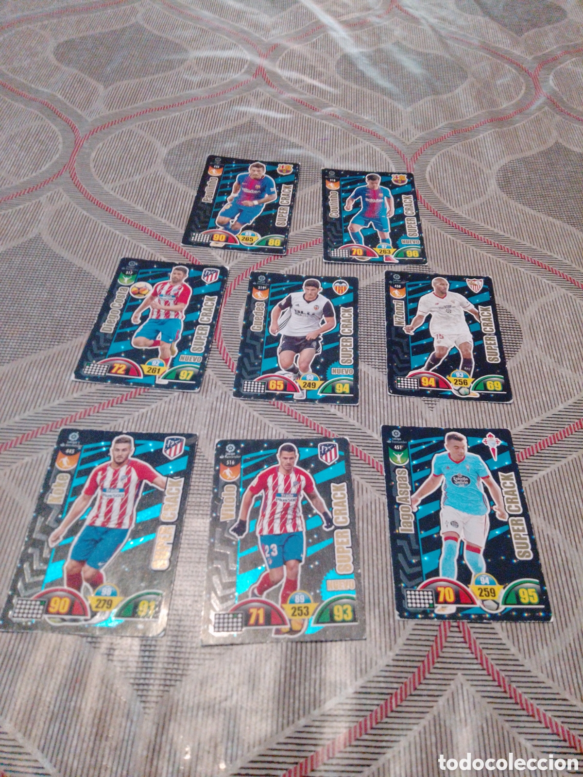 Cromos de f&uacute;tbol: Lote 8 cromos super crack adrenalyn xl 2017 18
